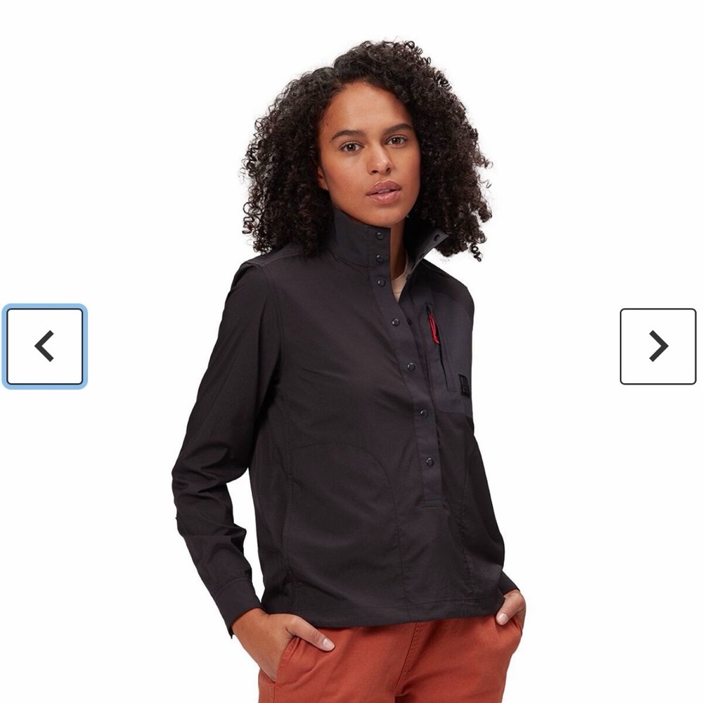 Topo Design Tech Popover‎ Shirt Black